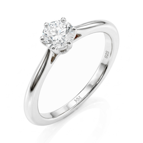 Ella - Solitaire-moissaniittikihlasormus Ella - Solitaire-moissaniittikihlasormus