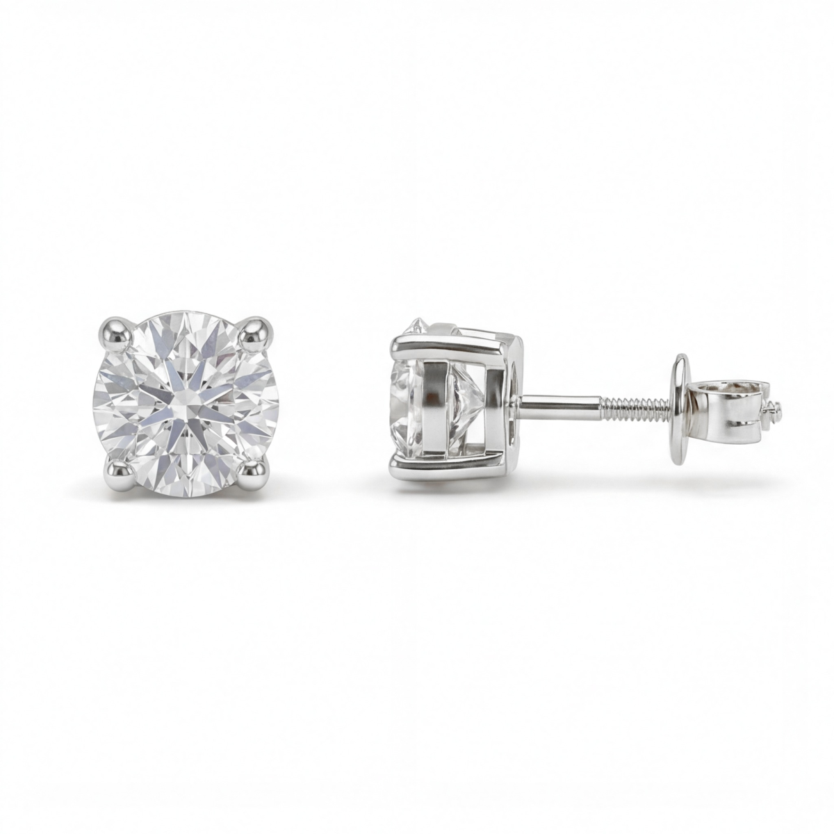 Helix - Moissaniittinappikorvakorut varmalla ruuvitaustalla