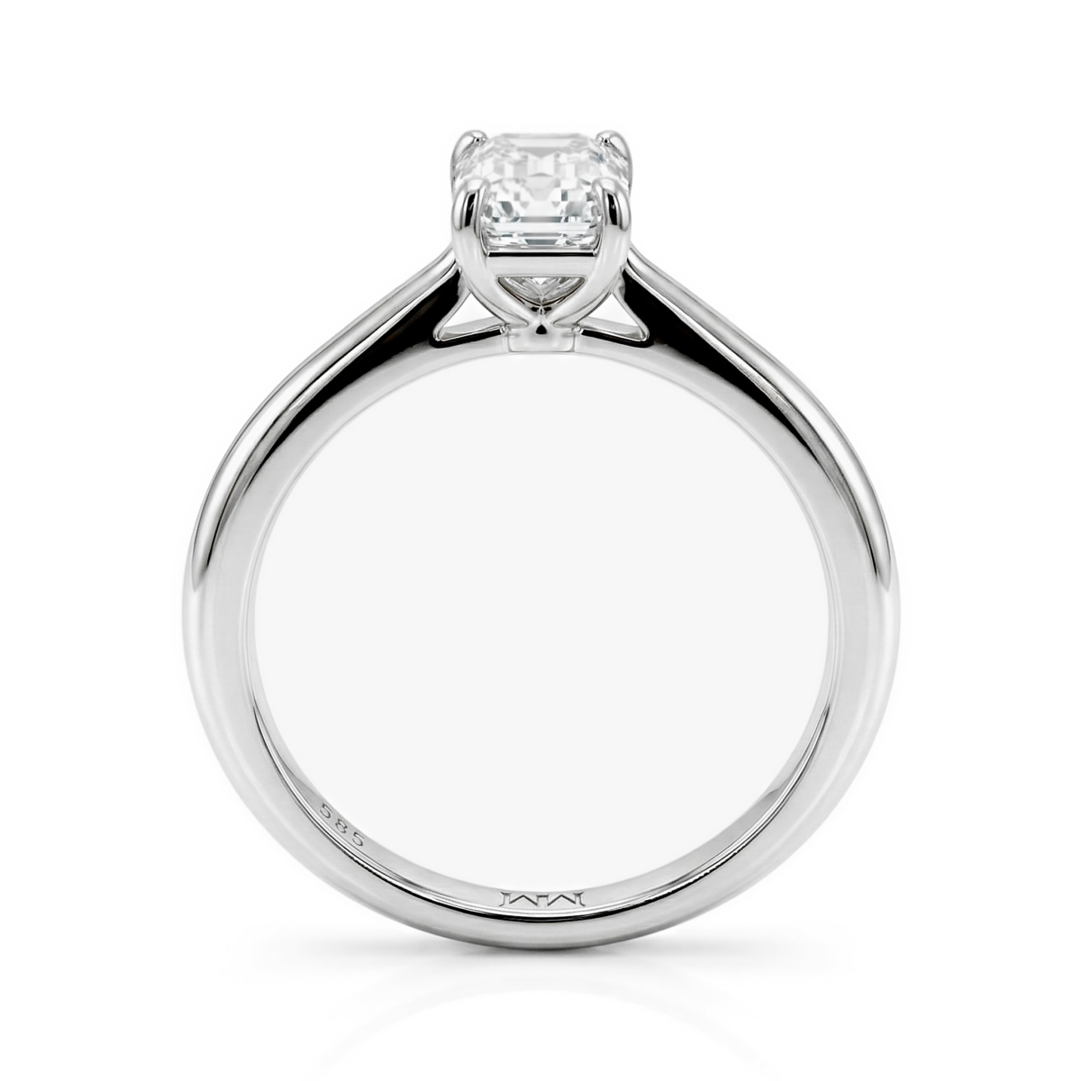 Elysium - Smaragdihiontainen moissaniittisolitairesormus | My Moissanite