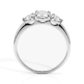 Aventine - Kolmikivinen moissaniittisormus | My Moissanite