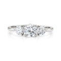 Aventine - Kolmikivinen moissaniittisormus | My Moissanite