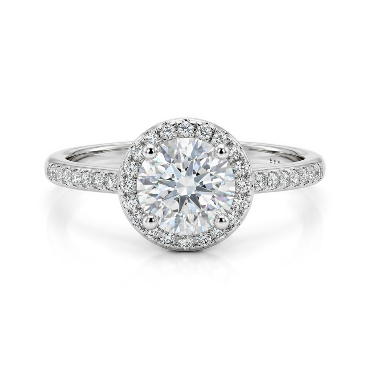 Seraphina - Moissaniittinen halo-kihlasormus | My Moissanite