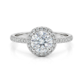 Seraphina - Moissaniittinen halo-kihlasormus | My Moissanite