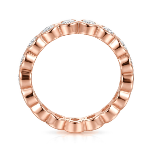 Orbella - Kehysistutettu moissaniittiallianssisormus