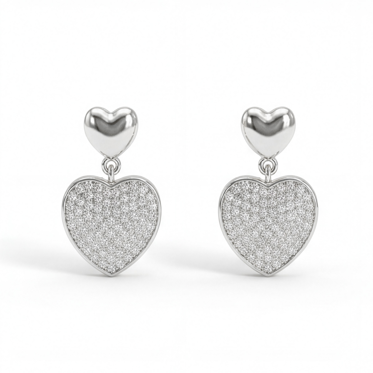 Hearts of Pavé - Moissaniittiriipuskorvakorut pavé-istutuksella